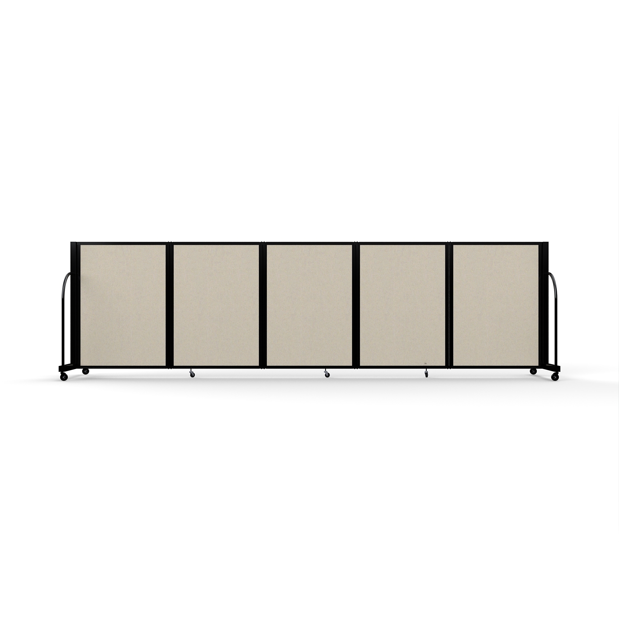 Screenflex Full Motion Divider, 4' x 14'1", Black Frame, Sand